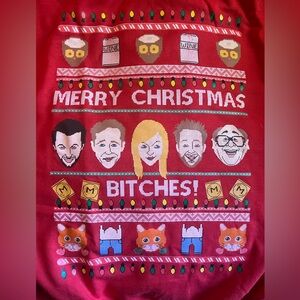 Always Sunny in Philadelphia Festive Red Holiday Sweater